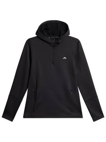 Women's Aerial Quarter Zip Hoodie Black - J.LINDEBERG - BALAAN 2