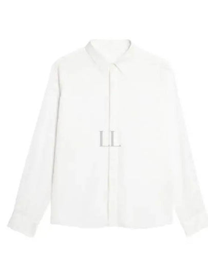 Hidden Button Long Sleeve Shirt White - AMI - BALAAN 2