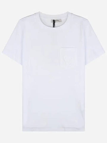 2429976011600 001 Madera Cotton Short Sleeve T Shirt White 1029553 - MAX MARA - BALAAN 1