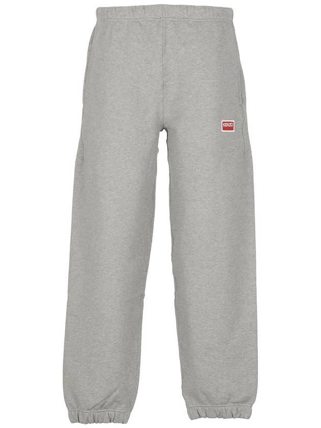 Men's Paris Logo Jogging Track Pants Grey - KENZO - BALAAN 2