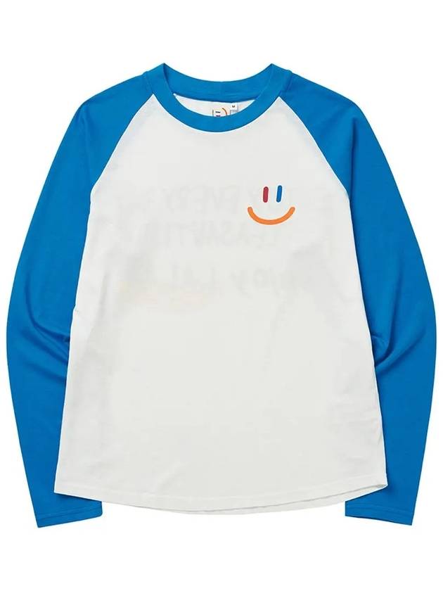 LaLa Raglan Long Sleeve T-Shirt Blue - LALA SMILE - BALAAN 3