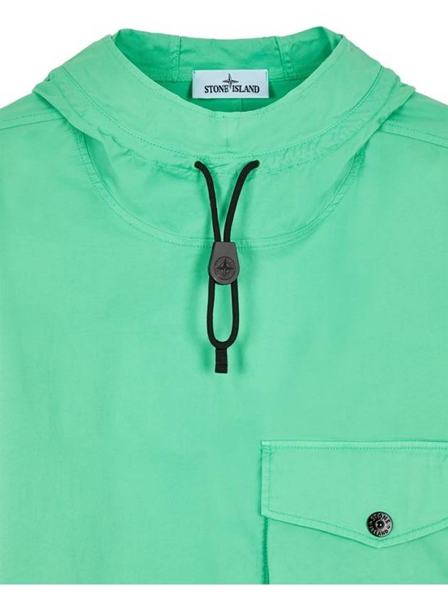 Supima Logo Patch Cotton Twill Anorak Green - STONE ISLAND - BALAAN 3