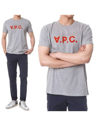 Red VPC Logo Short Sleeve T-Shirt Light Grey - A.P.C. - BALAAN 2