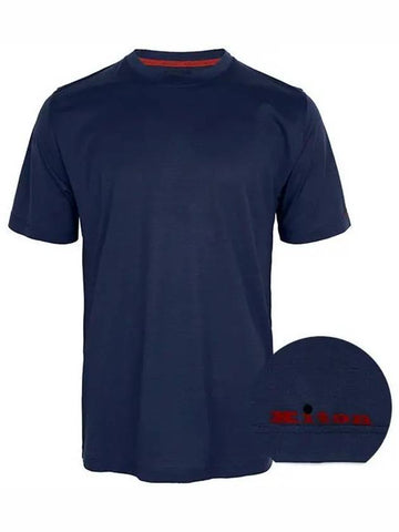 Navy Logo T Shirt UK1165E22K295 002 1210170 - KITON - BALAAN 1