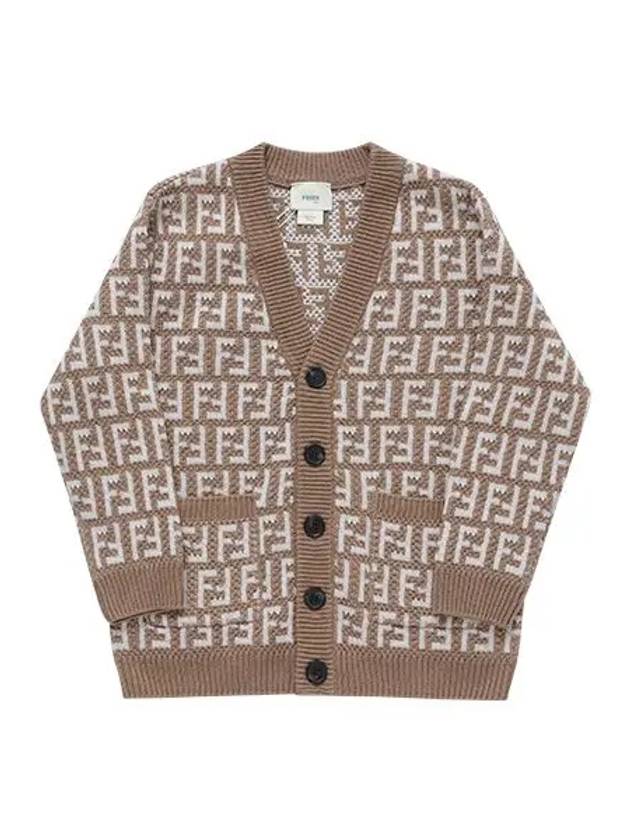 All Over FF Pattern Cardigan Brown - FENDI - BALAAN 4