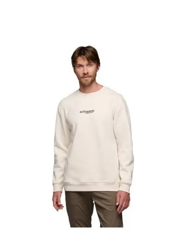 BLACK DIAMOND Heritage Wordmark Crew Neck MENS OAMAP752443 - BLACK & BROWN - BALAAN 1