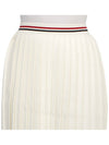 Cotton Stripe Pleated Skirt White - THOM BROWNE - BALAAN 7