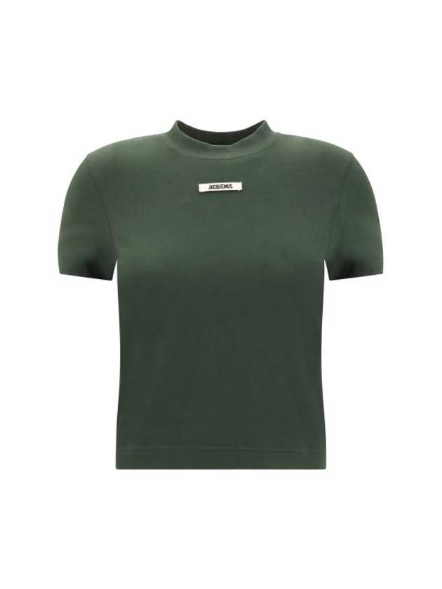 Le Gros Grain Short Sleeve T-Shirt Green - JACQUEMUS - BALAAN 2