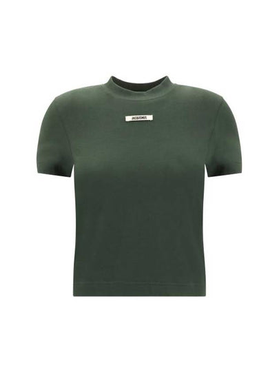 Le Gros Grain Short Sleeve T-Shirt Green - JACQUEMUS - BALAAN 2