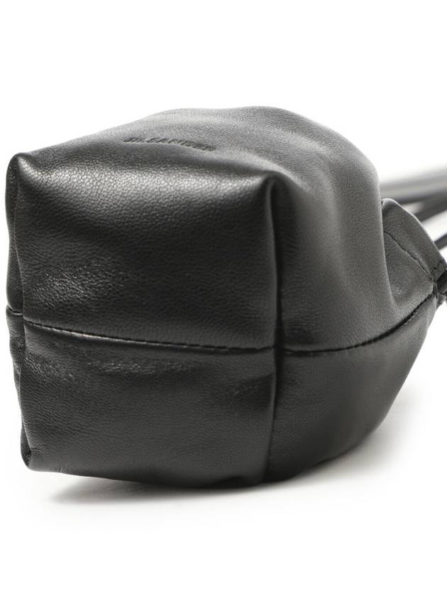 Dumpling Drawstring Calf Leather Mini Bag Black - JIL SANDER - BALAAN 6