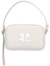 Camera Slim Leather Shoulder Bag Mastic Grey - COURREGES - BALAAN 1