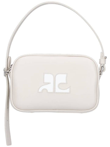 Camera Slim Leather Shoulder Bag Mastic Grey - COURREGES - BALAAN 1