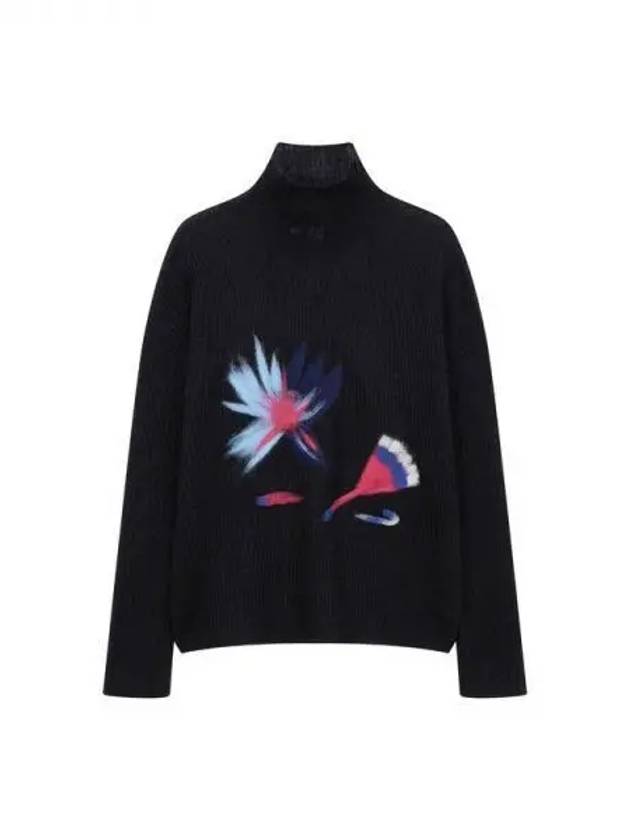 Women s color combination flower hairy knit black 271241 - EMPORIO ARMANI - BALAAN 1