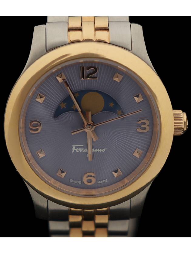 SFMN003 22 28MM Steel Rose Gold Combi Quartz DUO Moon Phase Women s Watch - SALVATORE FERRAGAMO - BALAAN 1