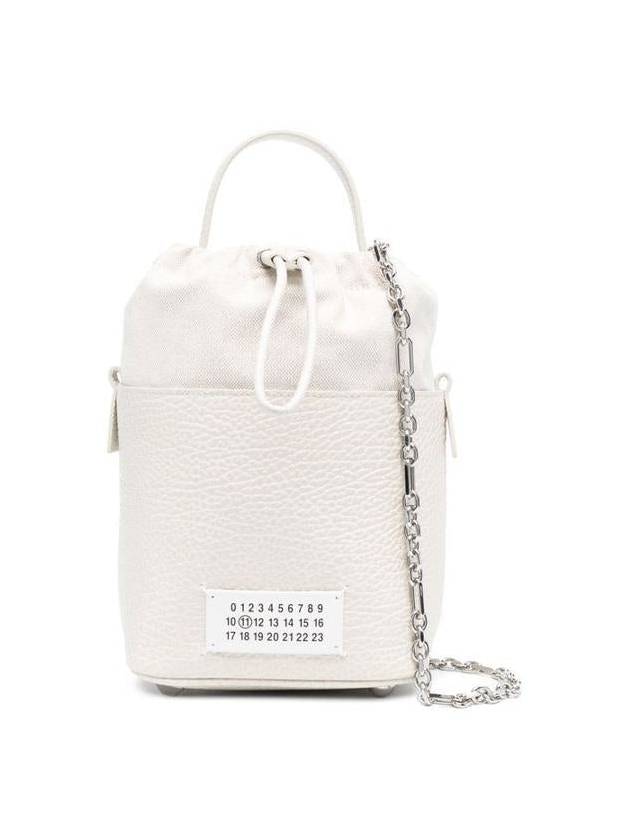 5AC Number Logo Texture Leather Bucket Bag Grey - MAISON MARGIELA - BALAAN 2