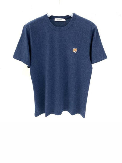 Fox Head Patch Classic Short Sleeve T-Shirt Navy Melange - MAISON KITSUNE - BALAAN 2