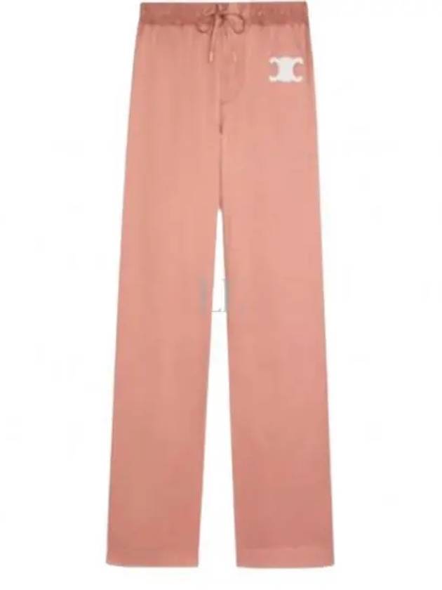 E32 2P870164I24PI Women s Pants Trousers Cotton Slacks Logo TRIOMPHE ATHLETIC IN SATIN - CELINE - BALAAN 2