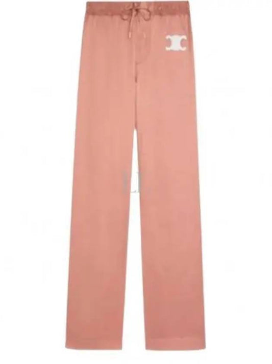 E32 2P870164I24PI Women s Pants Trousers Cotton Slacks Logo TRIOMPHE ATHLETIC IN SATIN - CELINE - BALAAN 2