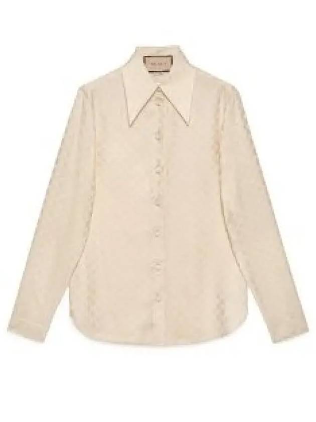 GG Supreme Jacquard Silk Shirt Beige - GUCCI - BALAAN 2