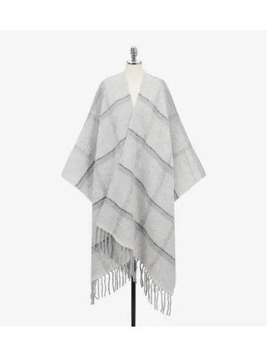 Women s Alpaca Poncho Coat Gray SAD222B912 - FABIANA FILIPPI - BALAAN 1