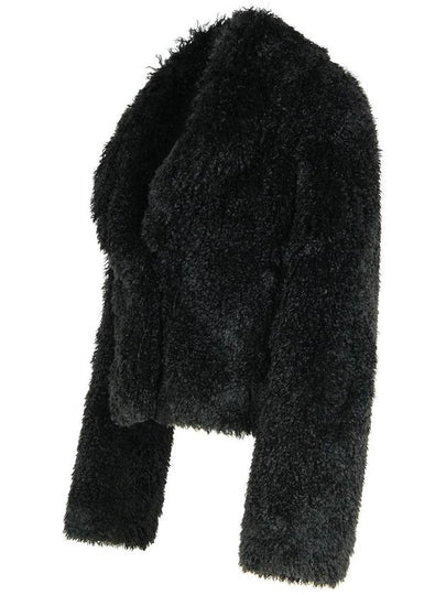 Stand Studio 'Samara' Black Polyester Faux Fur Coat - STAND STUDIO - BALAAN 2