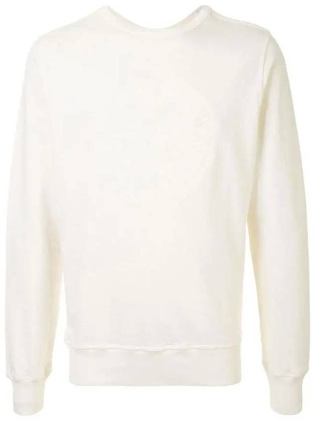 Double Embroidery Logo Sweatshirt Ivory - STONE ISLAND - BALAAN 3