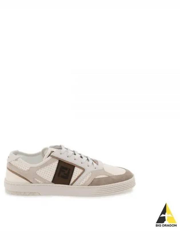 Step Leather Low Top Sneakers Beige - FENDI - BALAAN 2