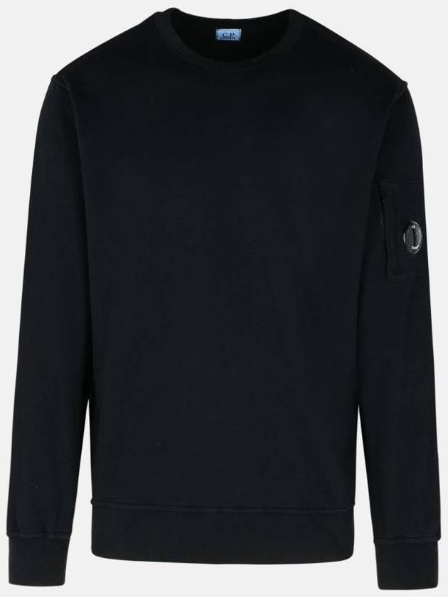 Men's Lens Wafen Light Fleece Sweatshirt Black - CP COMPANY - BALAAN 1