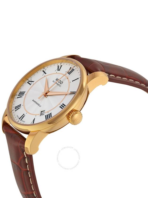 Mido Baroncelli Silver Dial Brown Leather Men's Watch M86002218 - MIDO - BALAAN 2