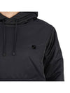 Men's Chest Studded Nylon Hoodie Black - VALENTINO - BALAAN 9