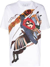 Women's EKD Print Oversized Cotton Short Sleeve T-Shirt White - BURBERRY - BALAAN 1