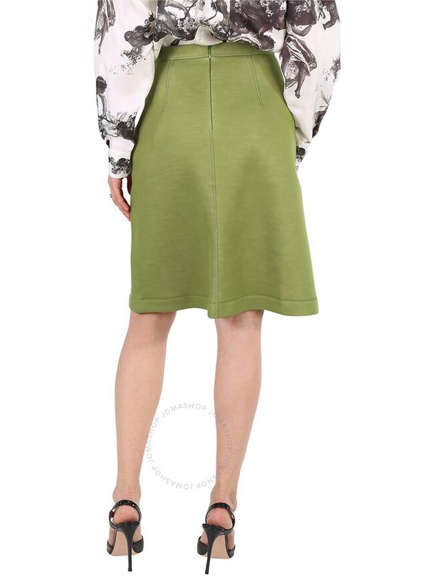 Burberry Cedar Green Double-faceed Neoprene A-line Skirt, Brand Size 6 (US Size 4) - BURBERRY - BALAAN 3