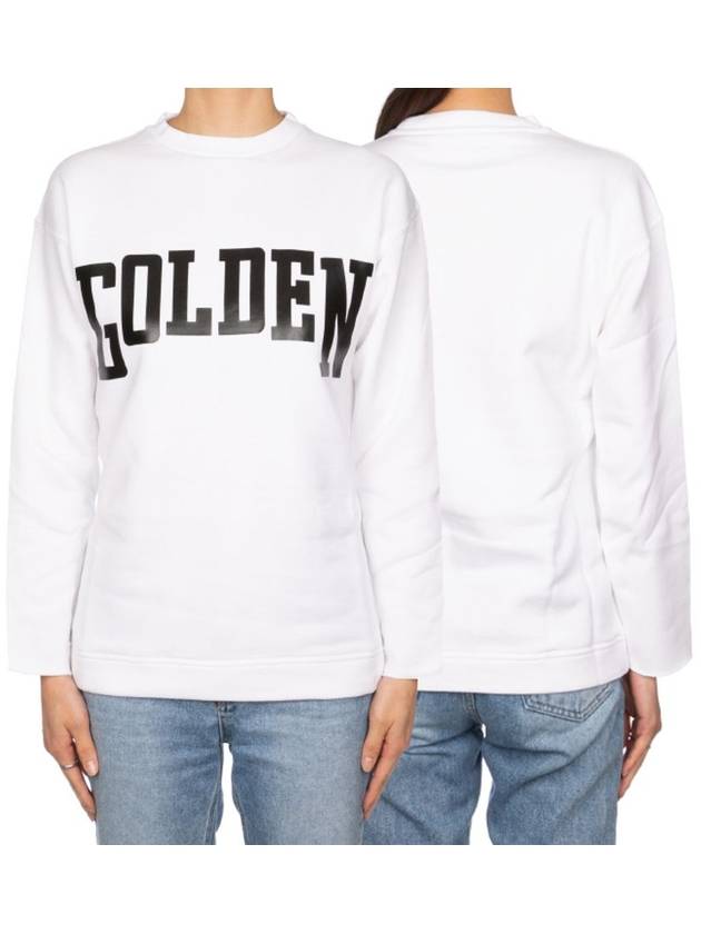 Logo Overfit Sweatshirt White - GOLDEN GOOSE - BALAAN 1