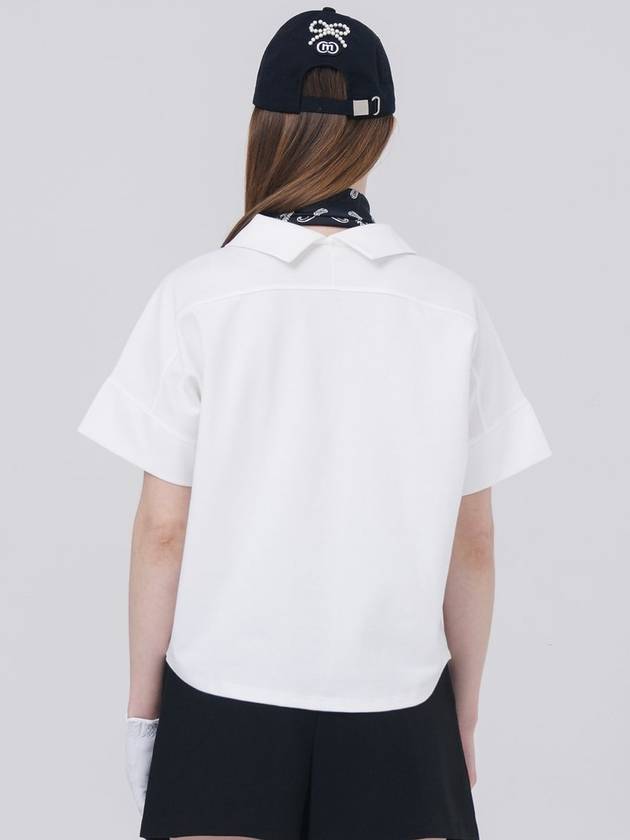 Twin Shirt Collar Naglan Cut White Short Sleeve T-Shirt DO3242TS81 - DOYOUKNOWMC GOLF WEAR - BALAAN 4