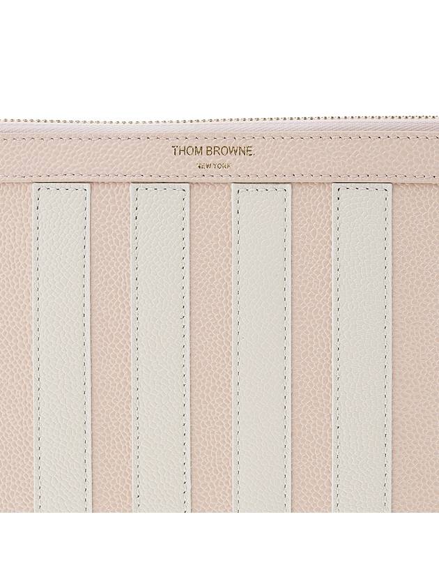 Diagonal Medium Document Case Clutch Bag Light Pink - THOM BROWNE - BALAAN 8