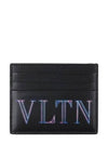 VLTN Neon Card Wallet Black - VALENTINO - BALAAN 2