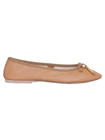 Women's Les Lambskin Ballerina Flats Cappuccino - CELINE - BALAAN 1