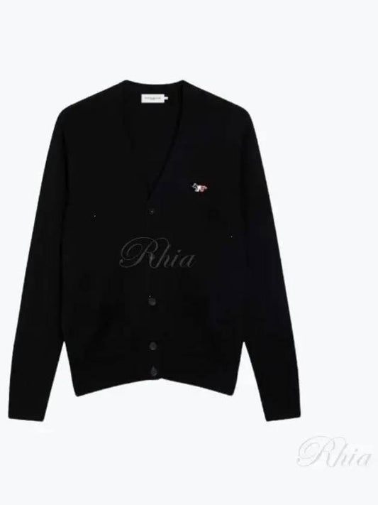 Tricolor Fox Patch Classic Cardigan Black - MAISON KITSUNE - BALAAN 2