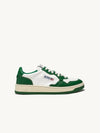 Women's Medalist Green Tab Leather Low Top Sneakers White - AUTRY - BALAAN 2