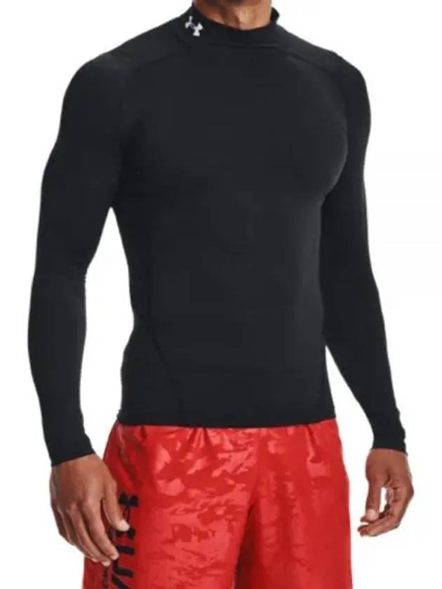 UA Heartgear Compression Mock Long Sleeve T-Shirt Black - UNDER ARMOUR - BALAAN 2