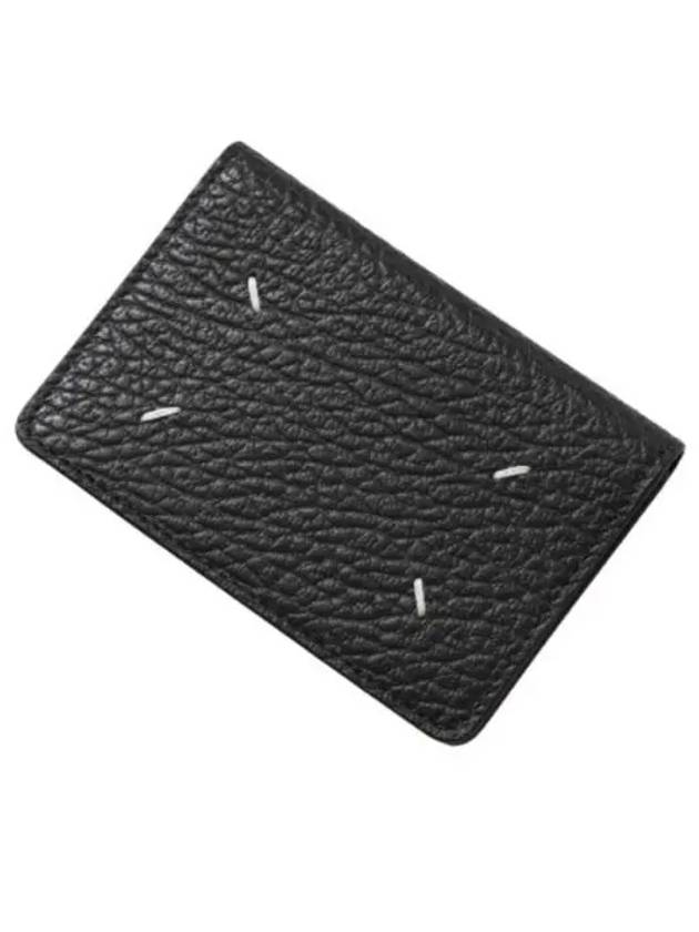 Bovine Leather Card Wallet Black - MAISON MARGIELA - BALAAN 2