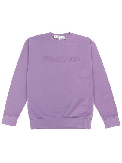 Embroidered Logo Cotton Sweatshirt Purple - JW ANDERSON - BALAAN 2