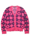 Jacquard Wool Cardigan Bright Pink - ACNE STUDIOS - BALAAN 2