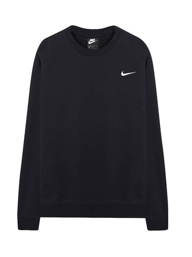 Team Club Crew Fleece Sweatshirt Black - NIKE - BALAAN 1