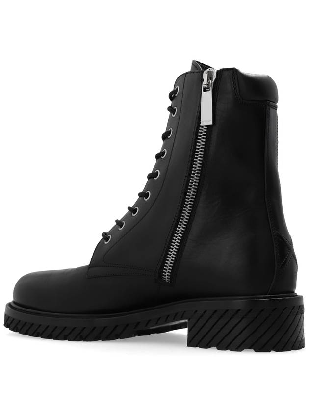 BLACK LEATHER BOOTS OMID025F23LEA0011010 - OFF WHITE - BALAAN 6