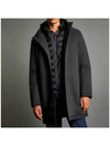 Men's Hooded Padded Coat Black - FAY - BALAAN 2