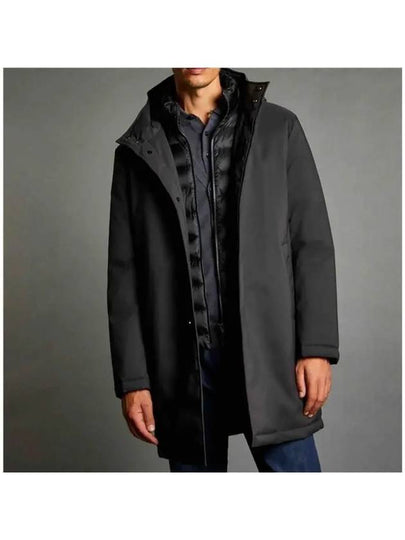 Men's Hooded Padded Coat Black - FAY - BALAAN 2