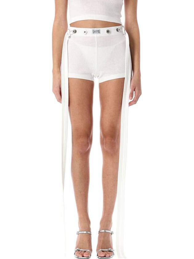 Jean Paul Gaultier The White Patch Shorts - JEAN PAUL GAULTIER - BALAAN 1