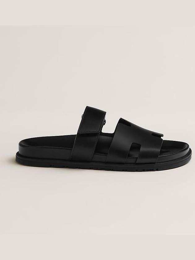 Chypre Men s Sandals Slippers Black H222000ZH01415 - HERMES - BALAAN 2