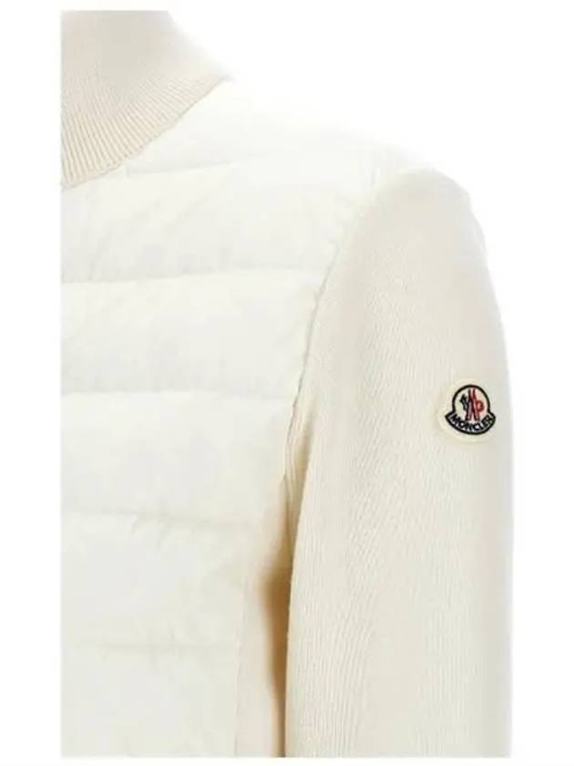 Women s Logo Patch Knit Padding Cream 9B00014M1131030 - MONCLER - BALAAN 4